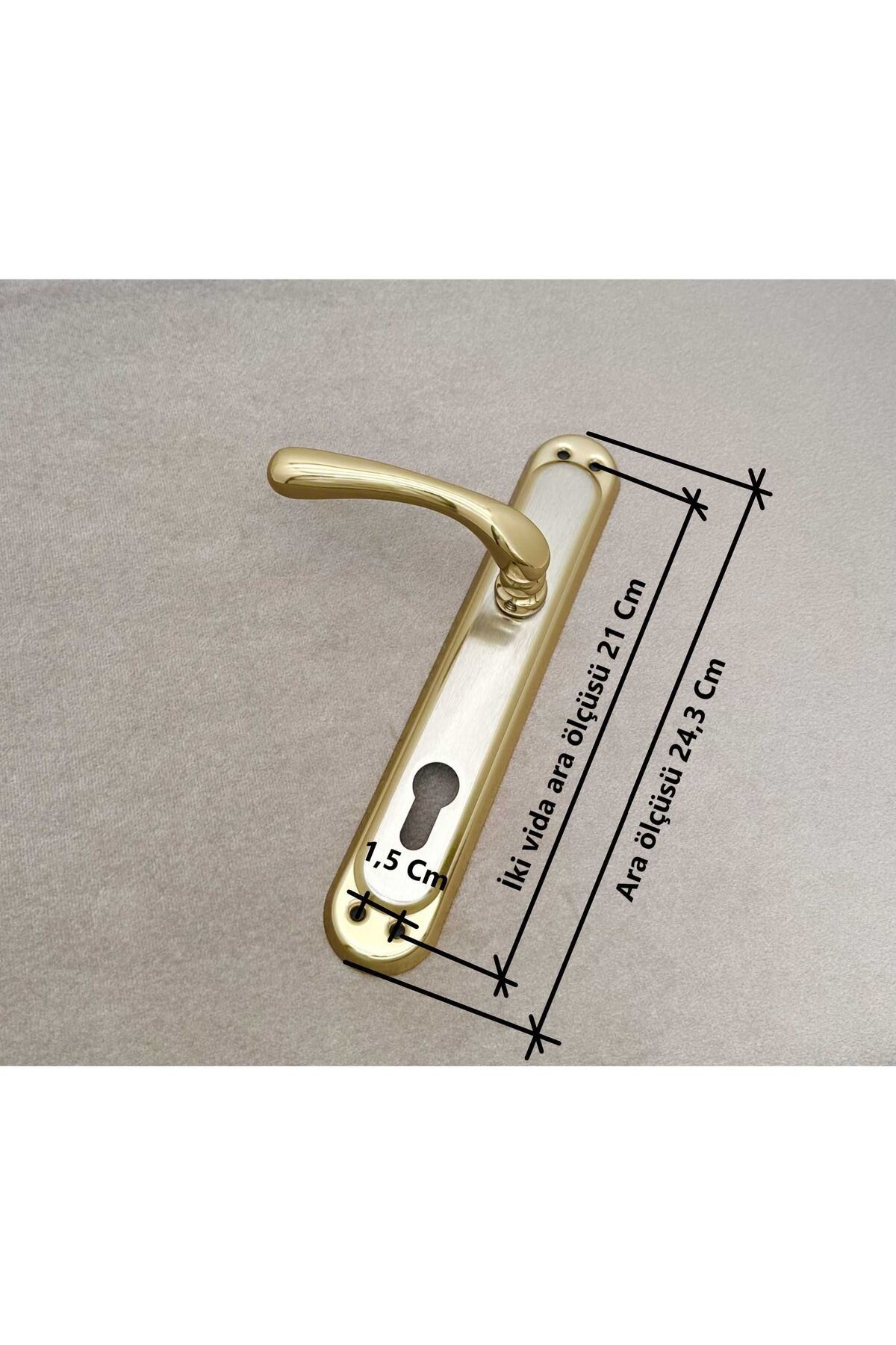 KOLDOOR-Sultan Titanium Satin Mirrored Yale Steel Door Handle Left Push One Way 2