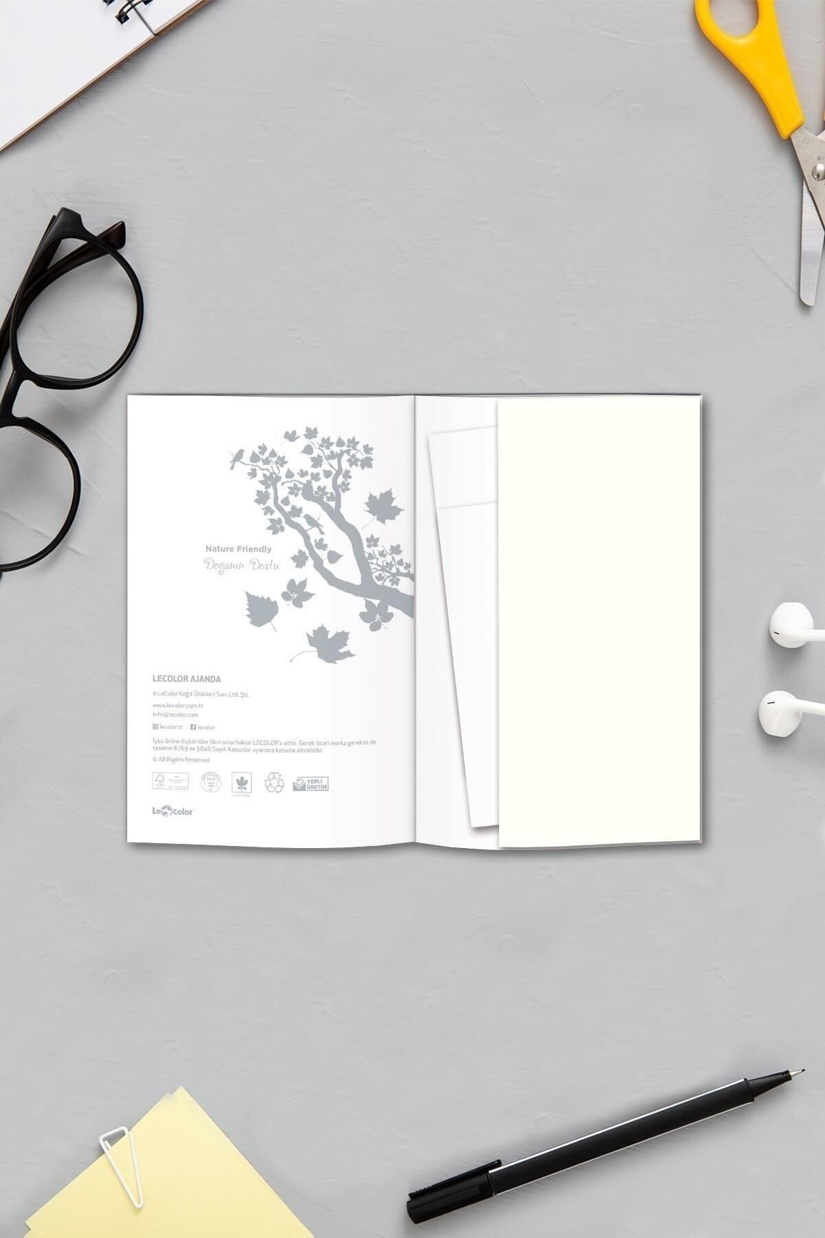 Le Color-طقم دفتر ملاحظات مكون من قطعتين 13x21 أحمر وأسود 6