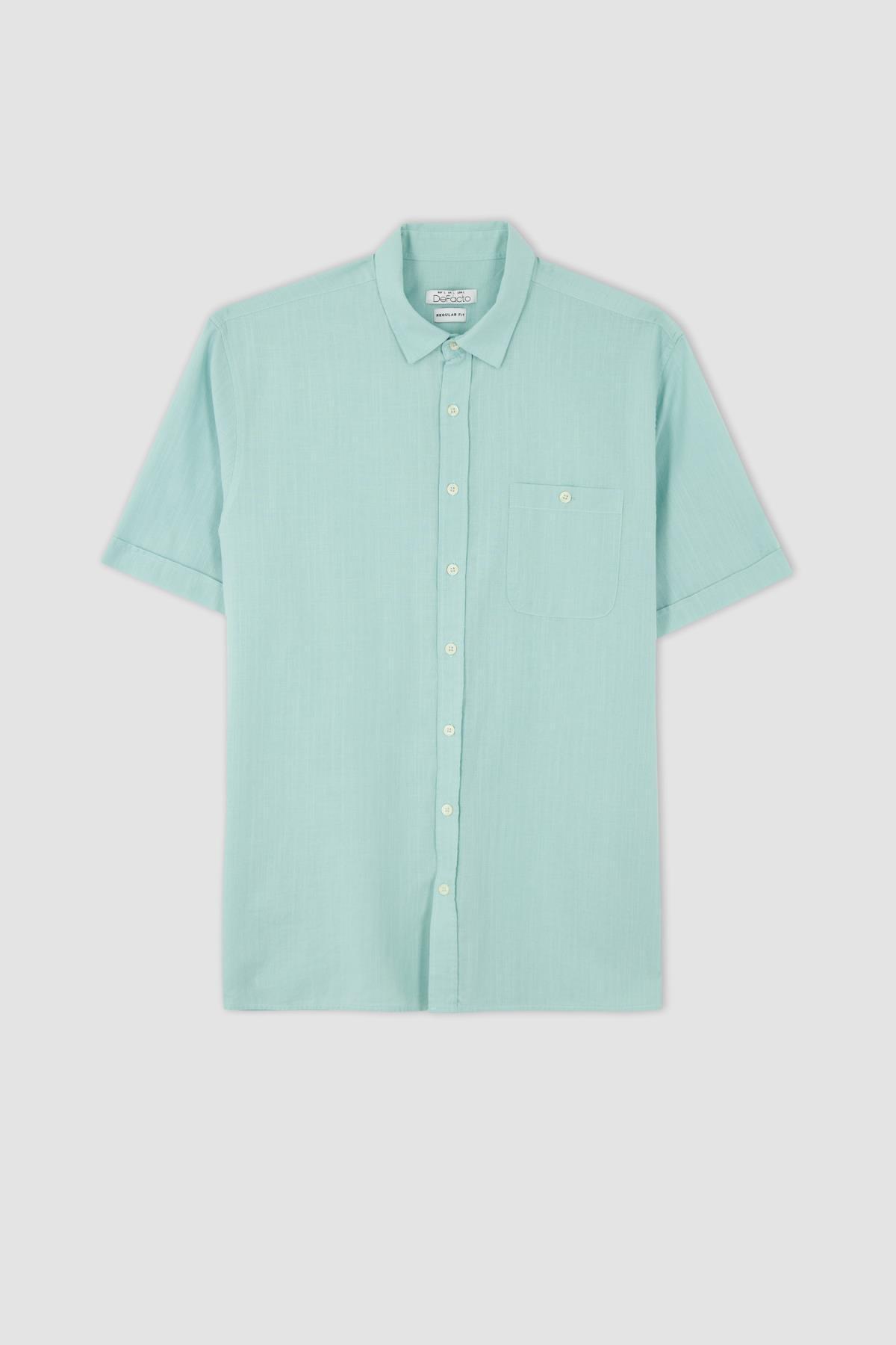 پیراهن مردانه فیروزه دفکتو | M9432AZ22SP اورجینال - تصویر 7