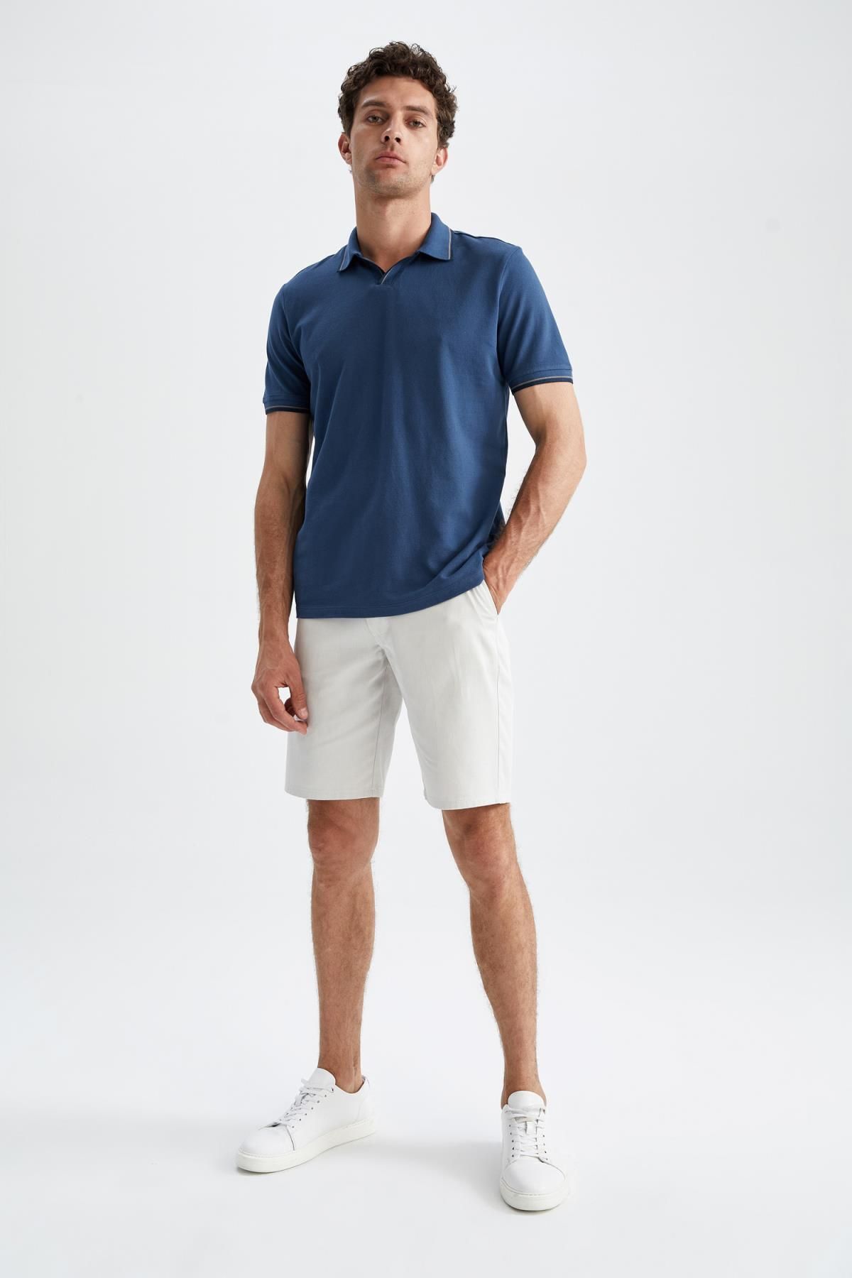 DeFacto-Regular Fit Basic Bermuda Shorts R4324az22sm 4