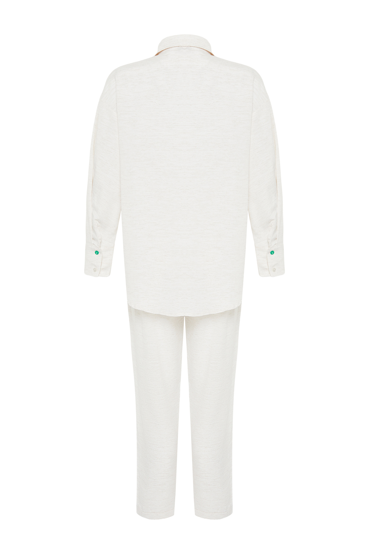 Trendyol Modest-Бежева ткана білизна Linen Look Gomlek Брюки TCTSS24US00022 8