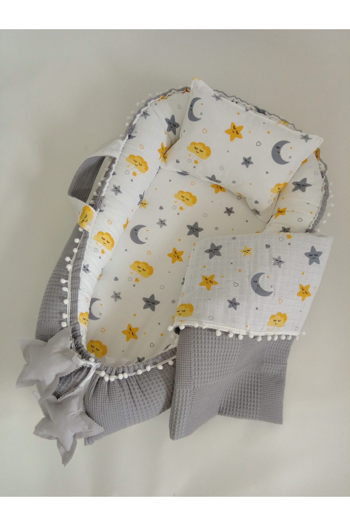 Wenaris babynest , puset örtüsü, puset minder  bulut yastık emzirme önlüğü ve yastığı battaniye altaçma fotoğrafı 2 (önizleme)