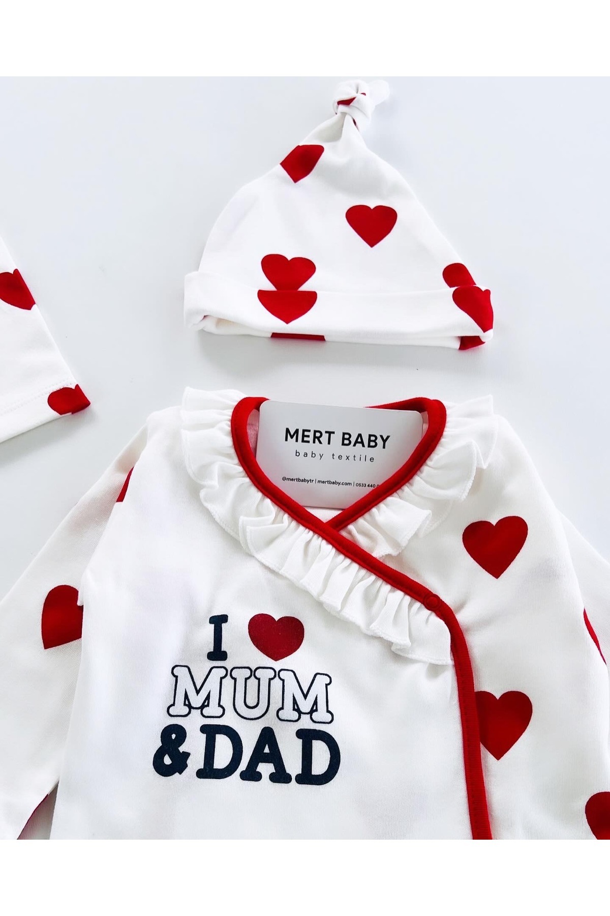 ست نوزادی دخترانه سفید Mert Baby | PG4060K اورجینال - تصویر 5
