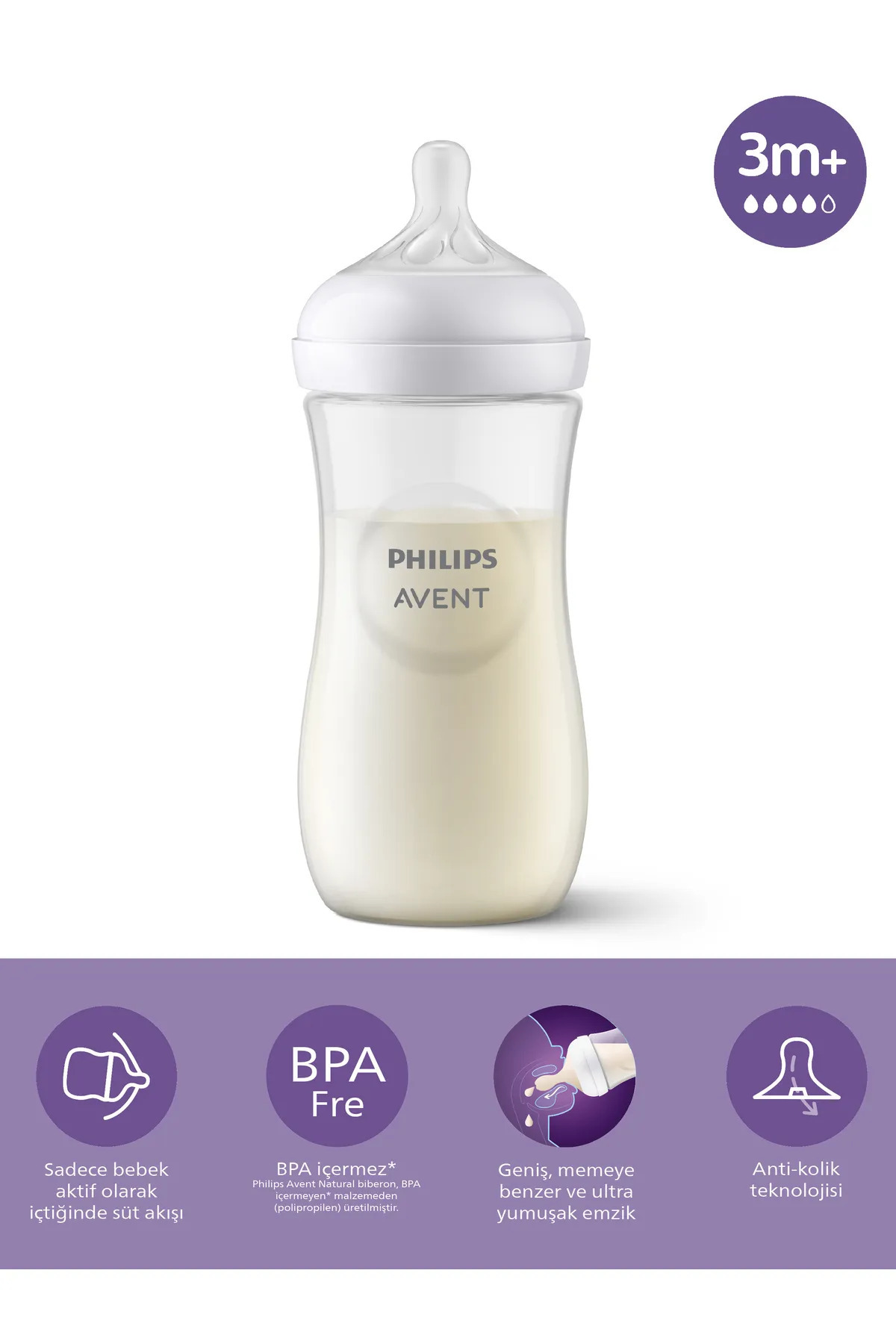 Philips Avent Natural Response Doğal Tepkili Pp Biberon, 330ml + Natural Response Eğitici Alıştırma Bardağı 150ml fotoğrafı 2 (önizleme)