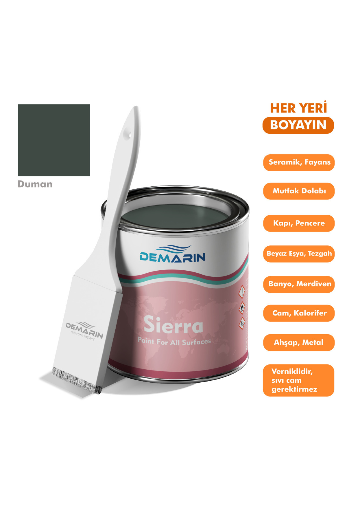 Demarin Sierra One Component Tiles, Countertops, Ceramics, Furniture, Floor Paint that Can Paint Everything 1 Kg