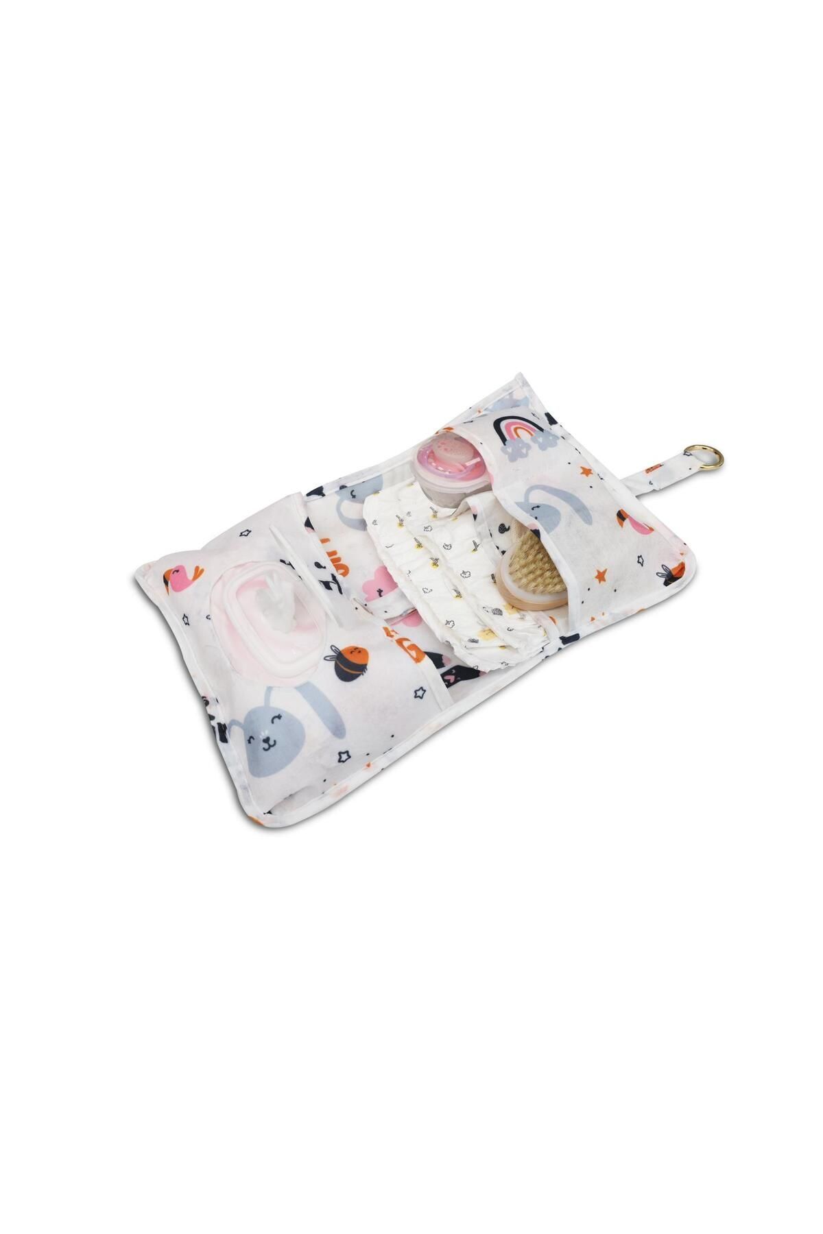 MorBebe Bebek Alt Açma Bakım Çantası Çok Gözlü Islak Mendil Bez Düzenleme Organizeri fotoğrafı 2 (önizleme)