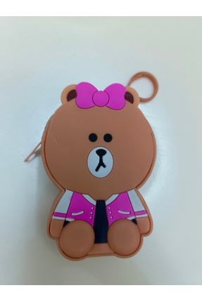 ZNS Accessories Ayıcık Figürlü Silikon Cüzdan Anahtarlık