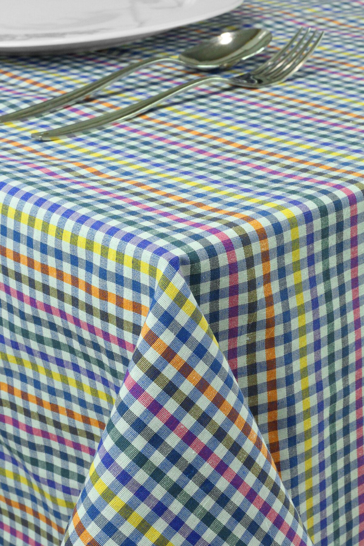 Soft Kare-130x170 Mixed Small Plaid Checkered Picnic Mat with Size Options 3