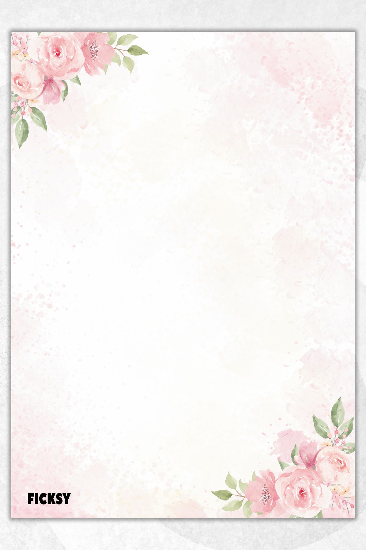 Ficksy-Flower Note Paper - A5 Size - 50 Sheets - Notepad - Memopad - Memo Pad - To Do List 1