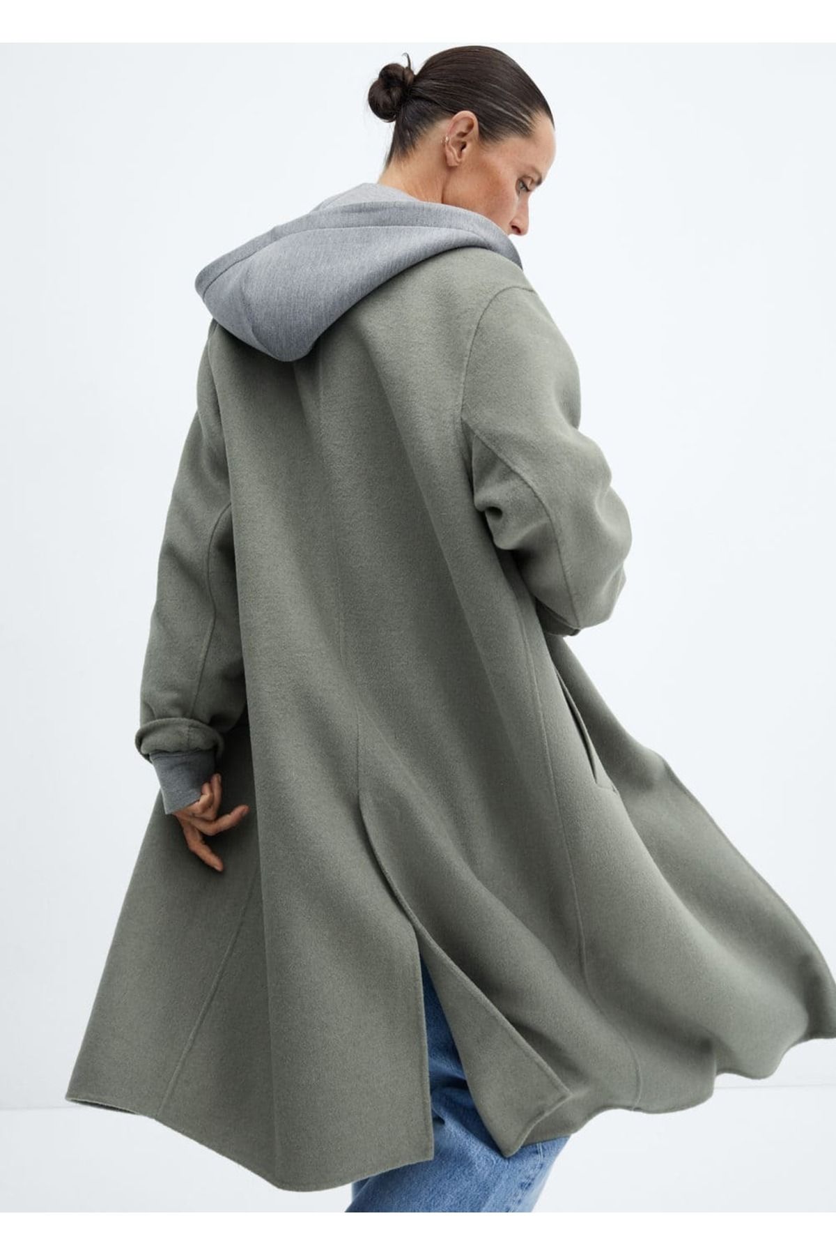 MANGO Woman-Handmade oversize wool coat 6