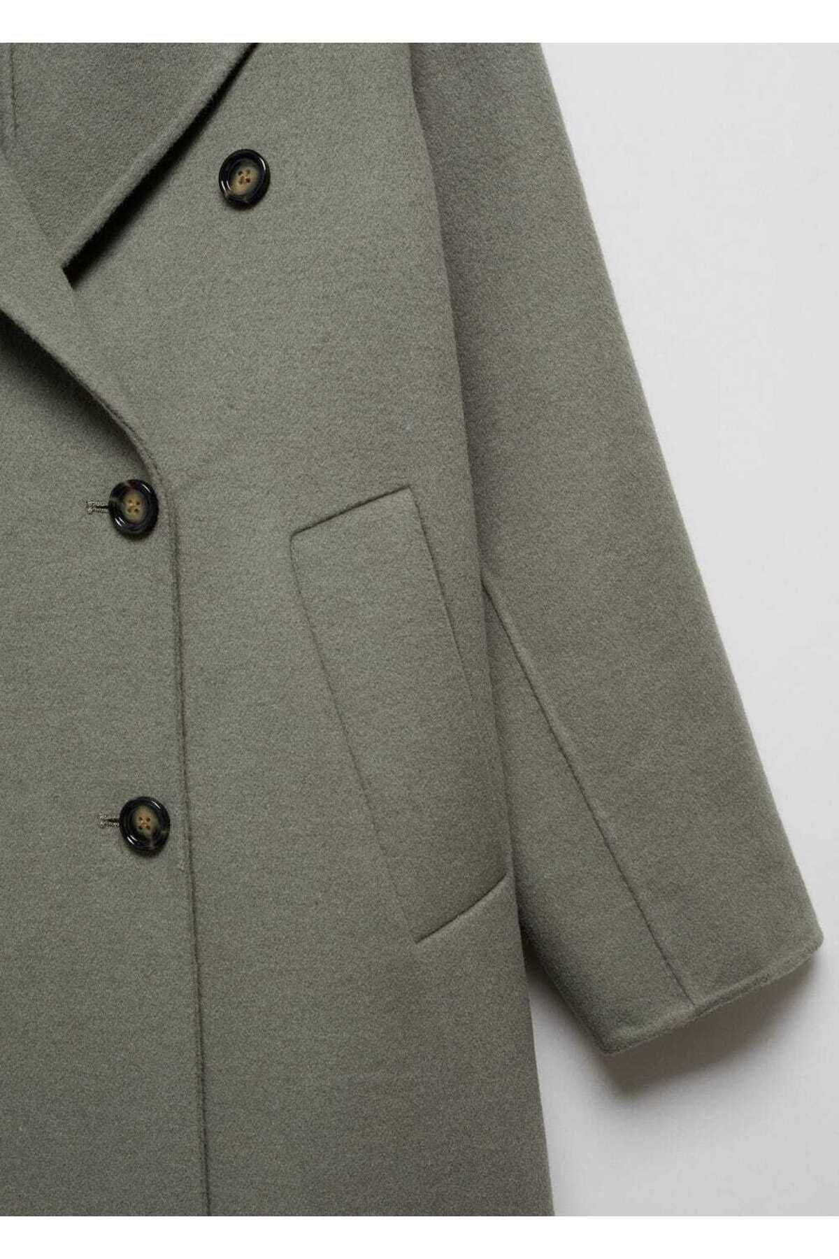 MANGO Woman-Handmade oversize wool coat 5