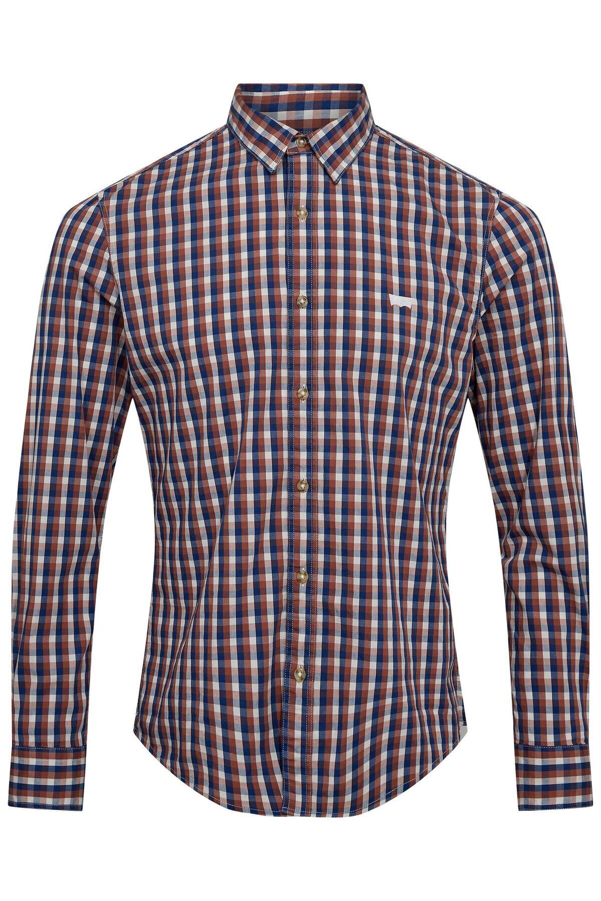 پیراهن / بلوز دکمه دار قرمز مردانه باتری LS HM Slim Apollo Plaid Limoges Levi's