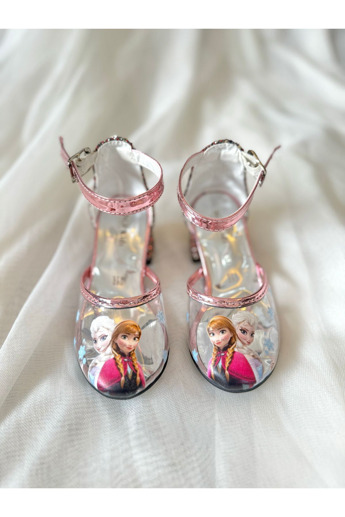 NS Little-Sparkly Transparent Elsa High Heels 3