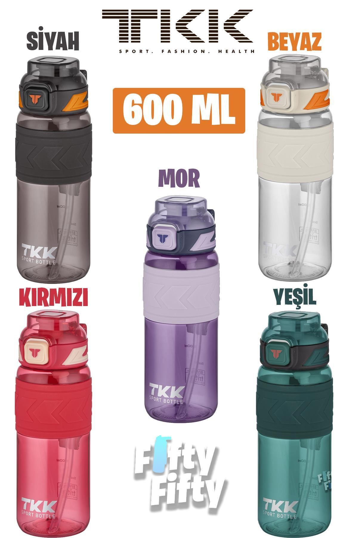 Vagonlife-TKK 600 ML Dual Use Tritan Water Bottle with Straw/Comfortable Drinking Bpa Free with Carrying Strap FFTKK1019 5