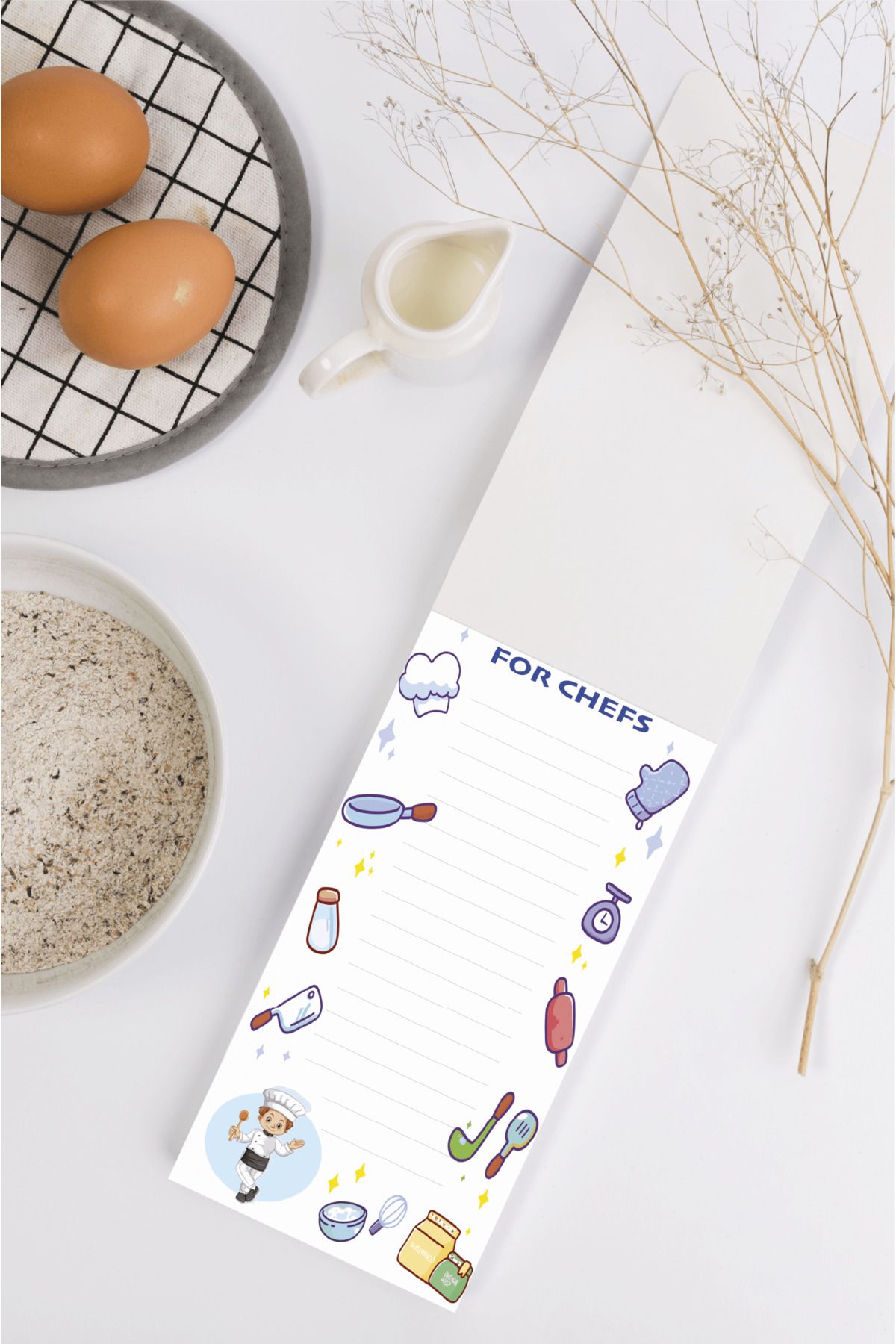 BULUT DİJİTAL-Set of 3/to Do List/ For Chefs/ 50 Sheets 4