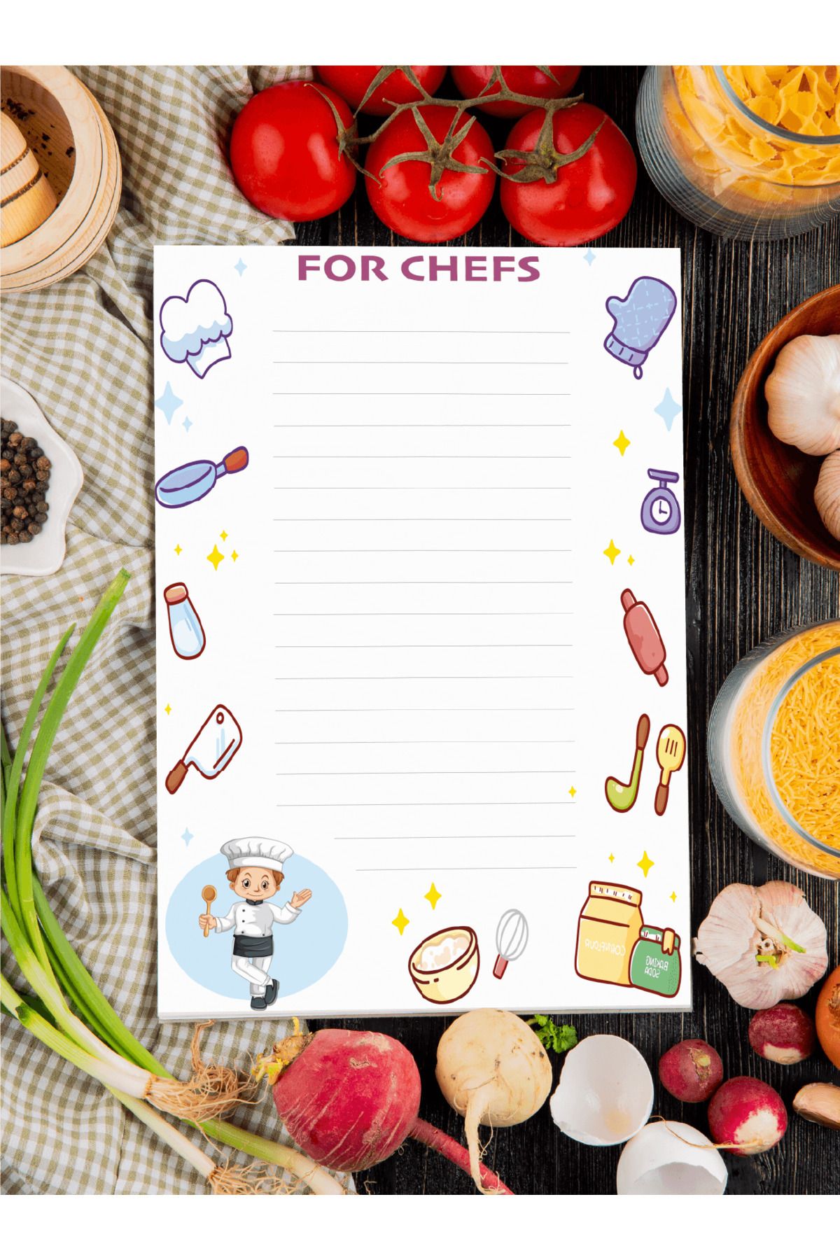 BULUT DİJİTAL-Set of 3/to Do List/ For Chefs/ 50 Sheets 2
