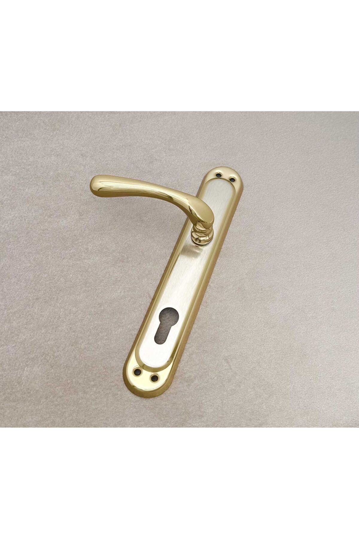 KOLDOOR-Sultan Titanium Satin Mirrored Yale Steel Door Handle Left Push One Way 1
