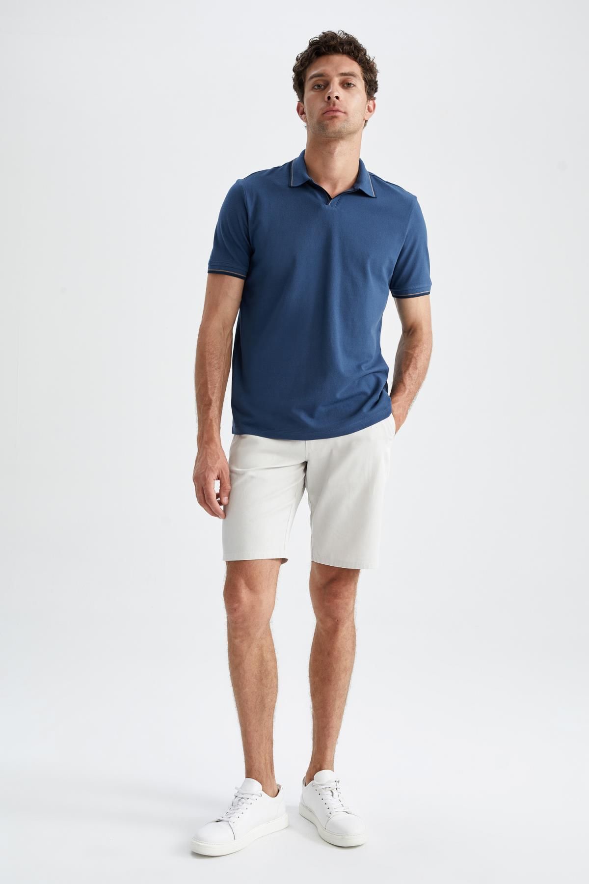 DeFacto-Regular Fit Basic Bermuda Shorts R4324az22sm 5