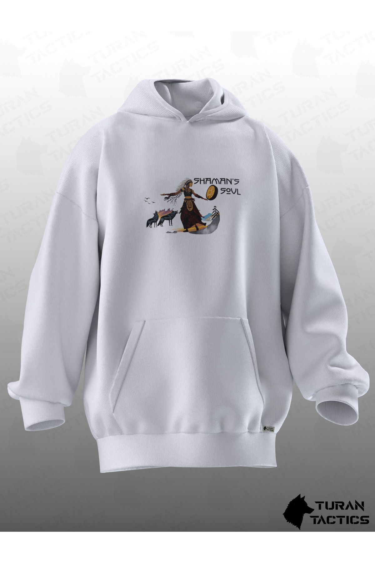 TURAN TACTICS Hoodie Oversize Proiectat De Șaman (unisex) Unisex - S