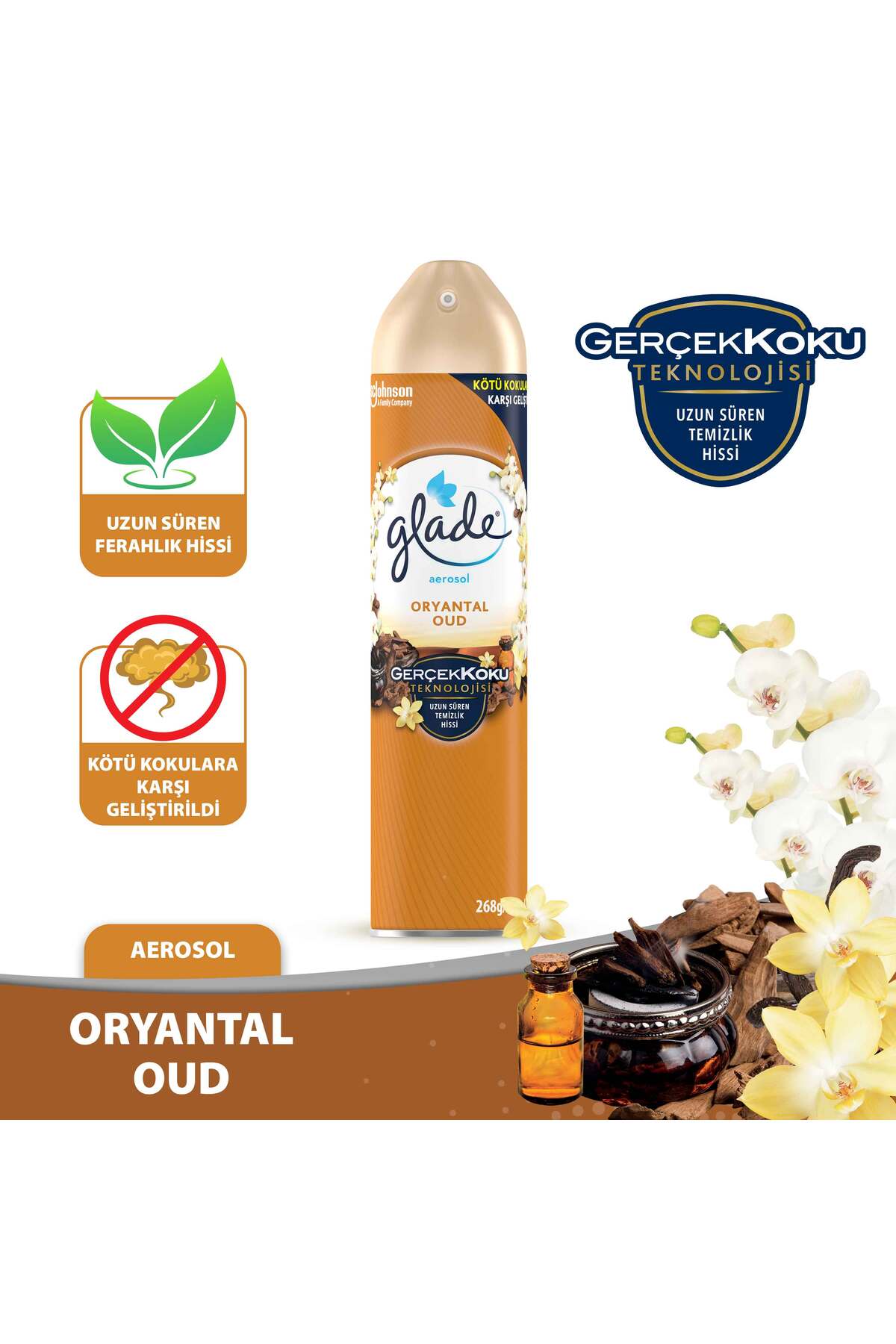Glade Hava Tazeleyici Aerosol Oda Kokusu Oryantal Oud 300ml