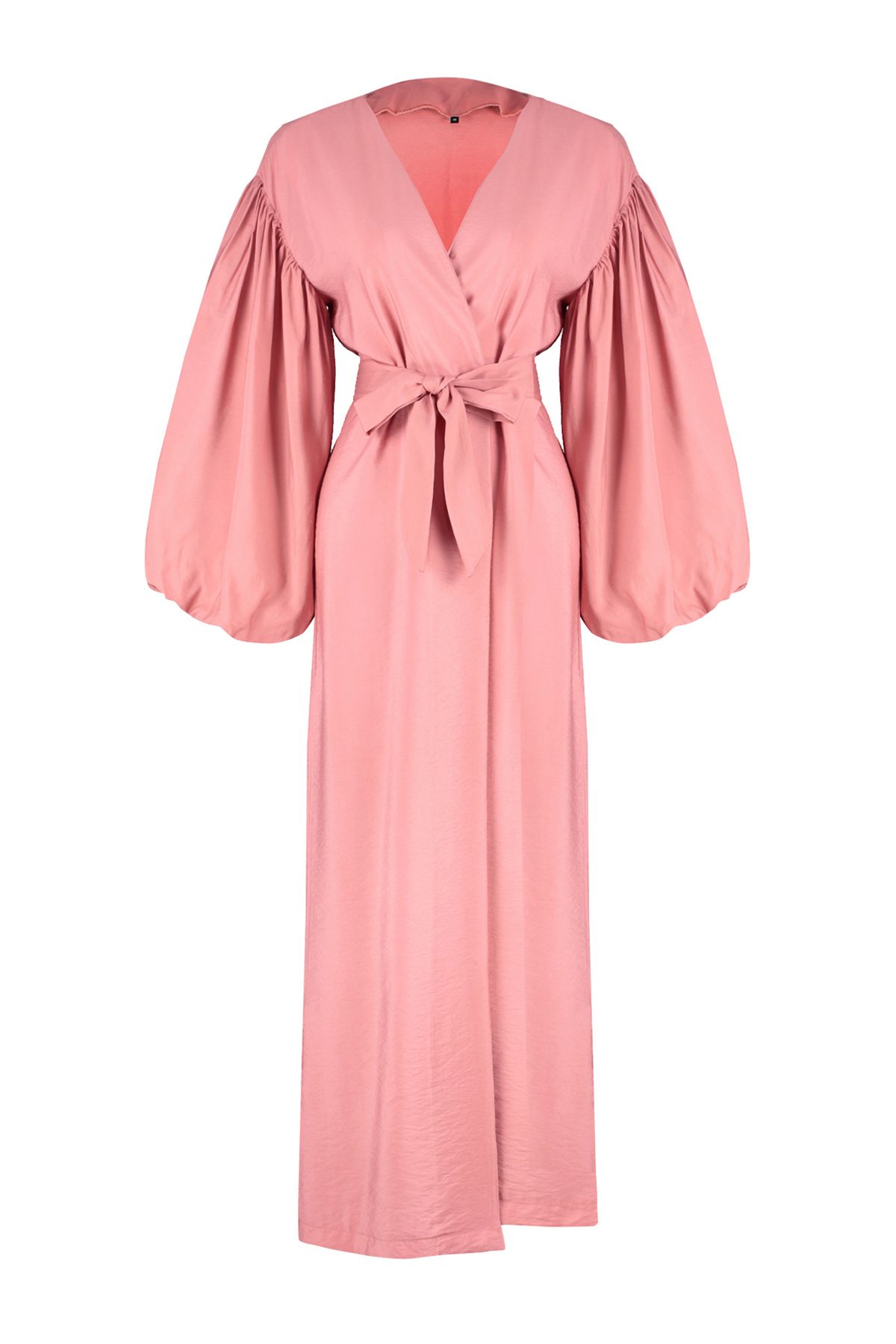 Trendyol Modest-Αποξηραμένο τριαντάφυλλο με μακρύ υφαντό καπάκι &amp; Ferace &amp; Abaya TCTSS24KF00001 7