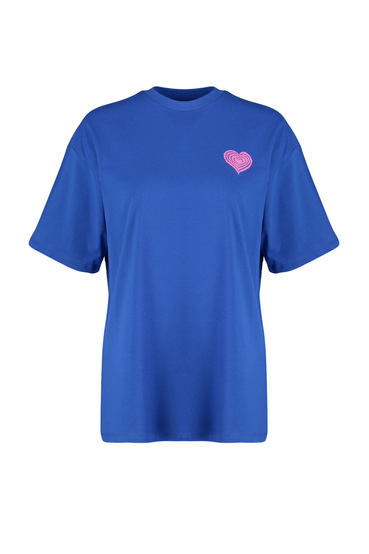 Trendyol Collection-Saks 100% Cotton Front and Back Embossed Printed Oversize/Wide Pattern Knitted T-Shirt TWOSS23TS00355 8