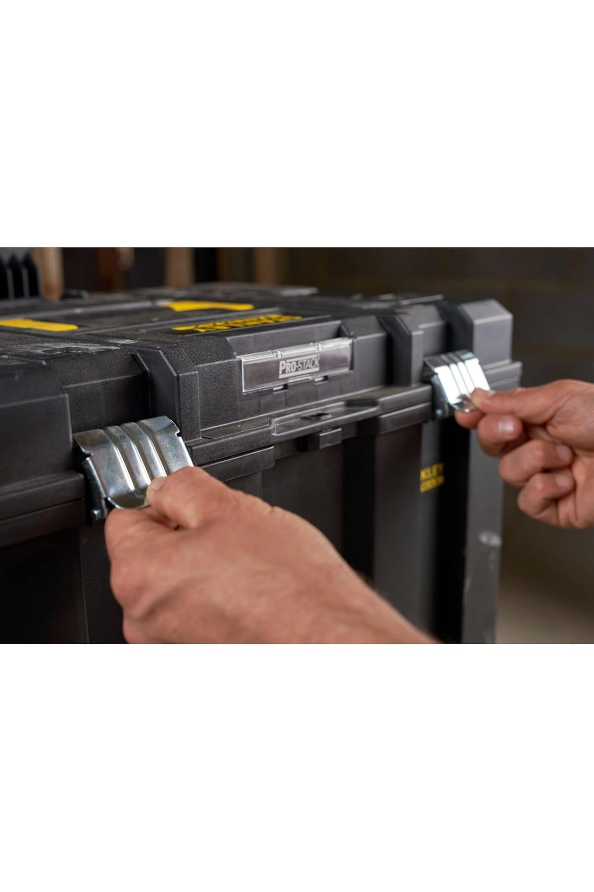 Stanley-FatMax Pro-Stack Mobile Tool Box 36L with Sturdy Heavy Load Wheels, 30Kg Carry, Telescopic Handle 6