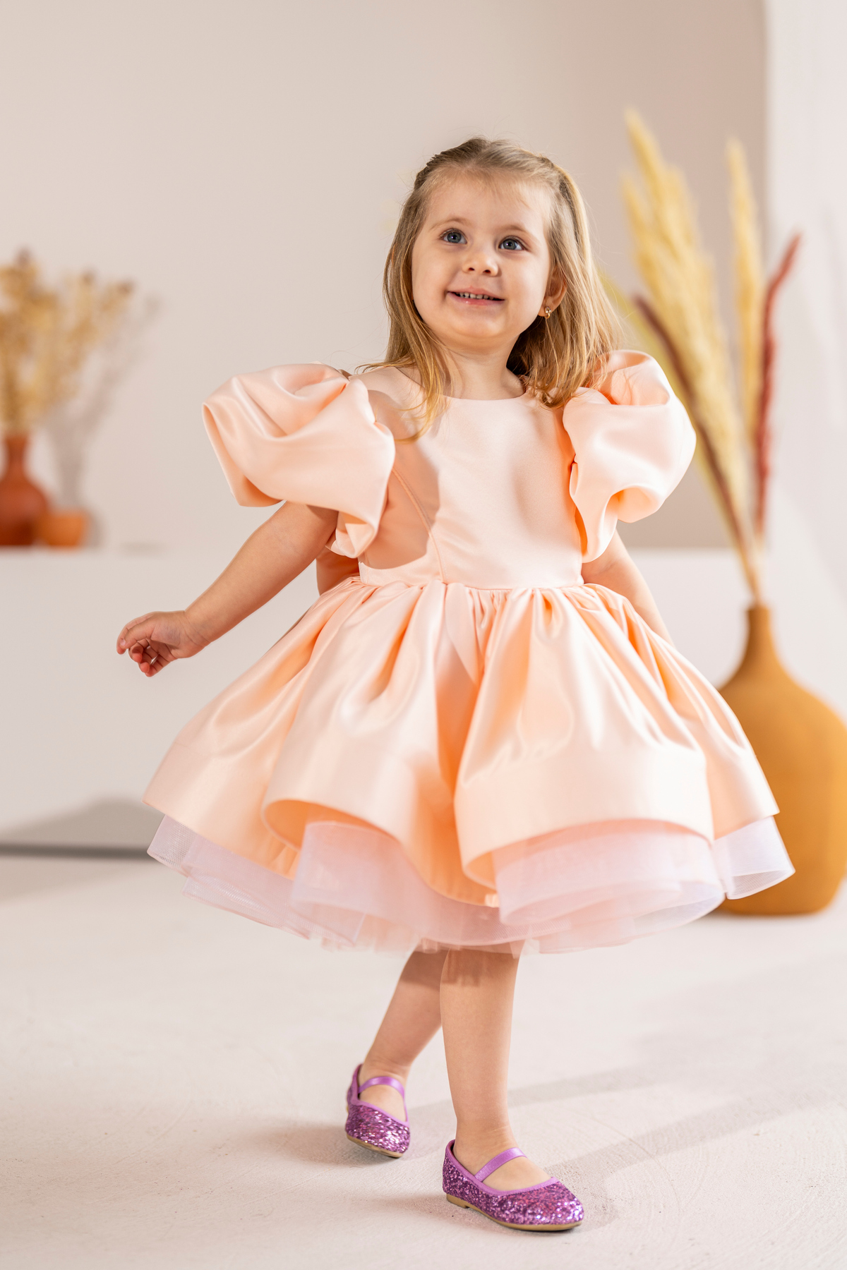 Linola Baby Kids Somon Kabarık Balerin Elbise - Daisy fotoğrafı 3 (önizleme)