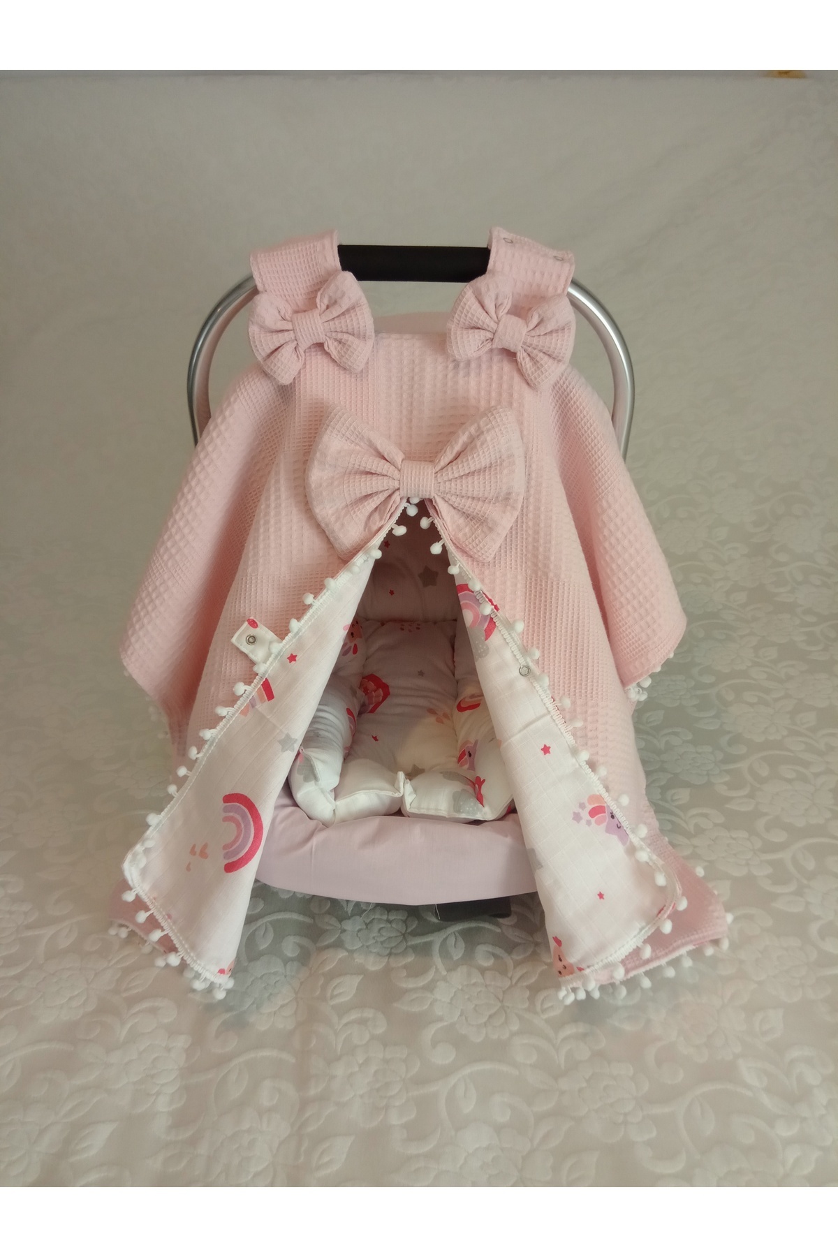 Wenaris Puset örtüsü  puset minderi puset çarşafı  battaniye ve emzirme önlüğü fotoğrafı 3 (önizleme)