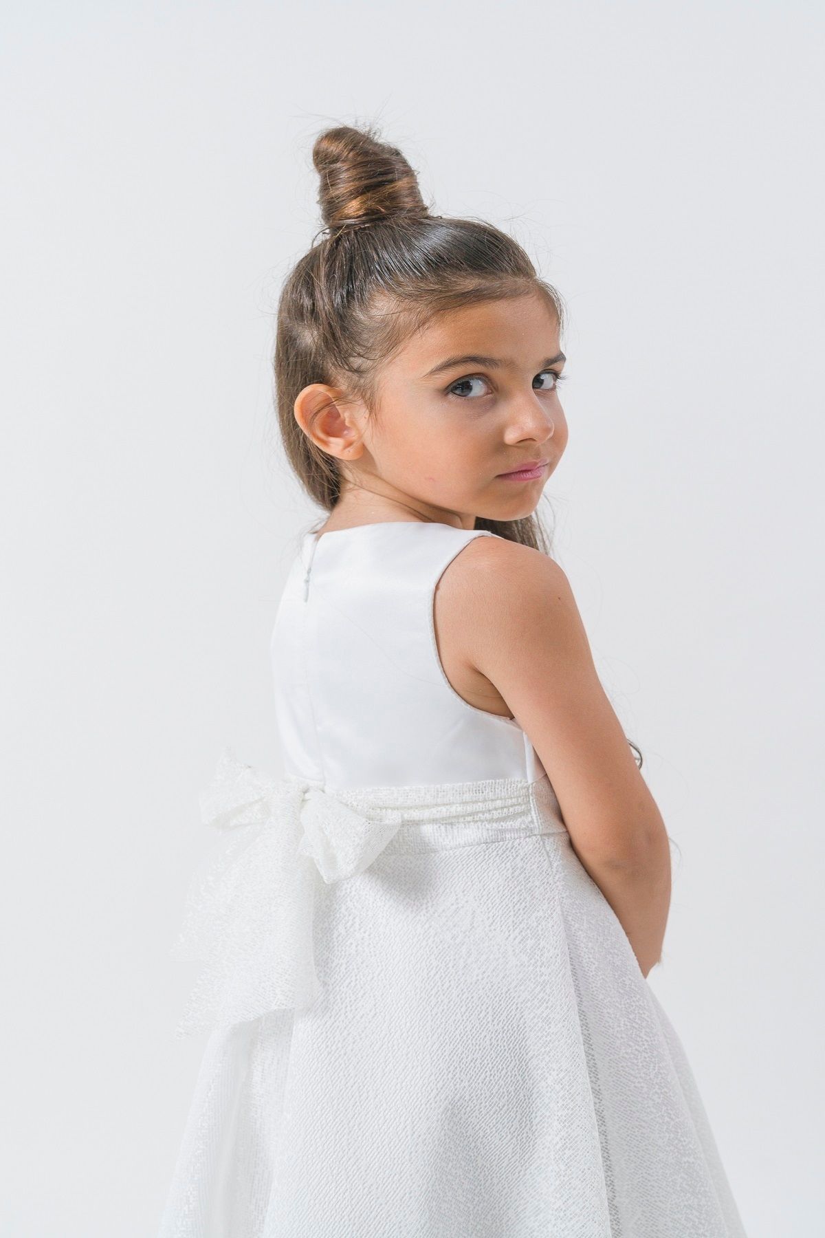 DFN-Rochie de seara cu model fulg de nea alb 2
