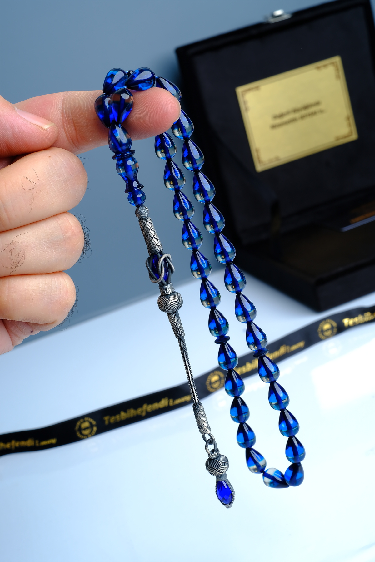 1000 Sterling Silver Kazaz Tassel Drip Cut Fire Amber Rosary