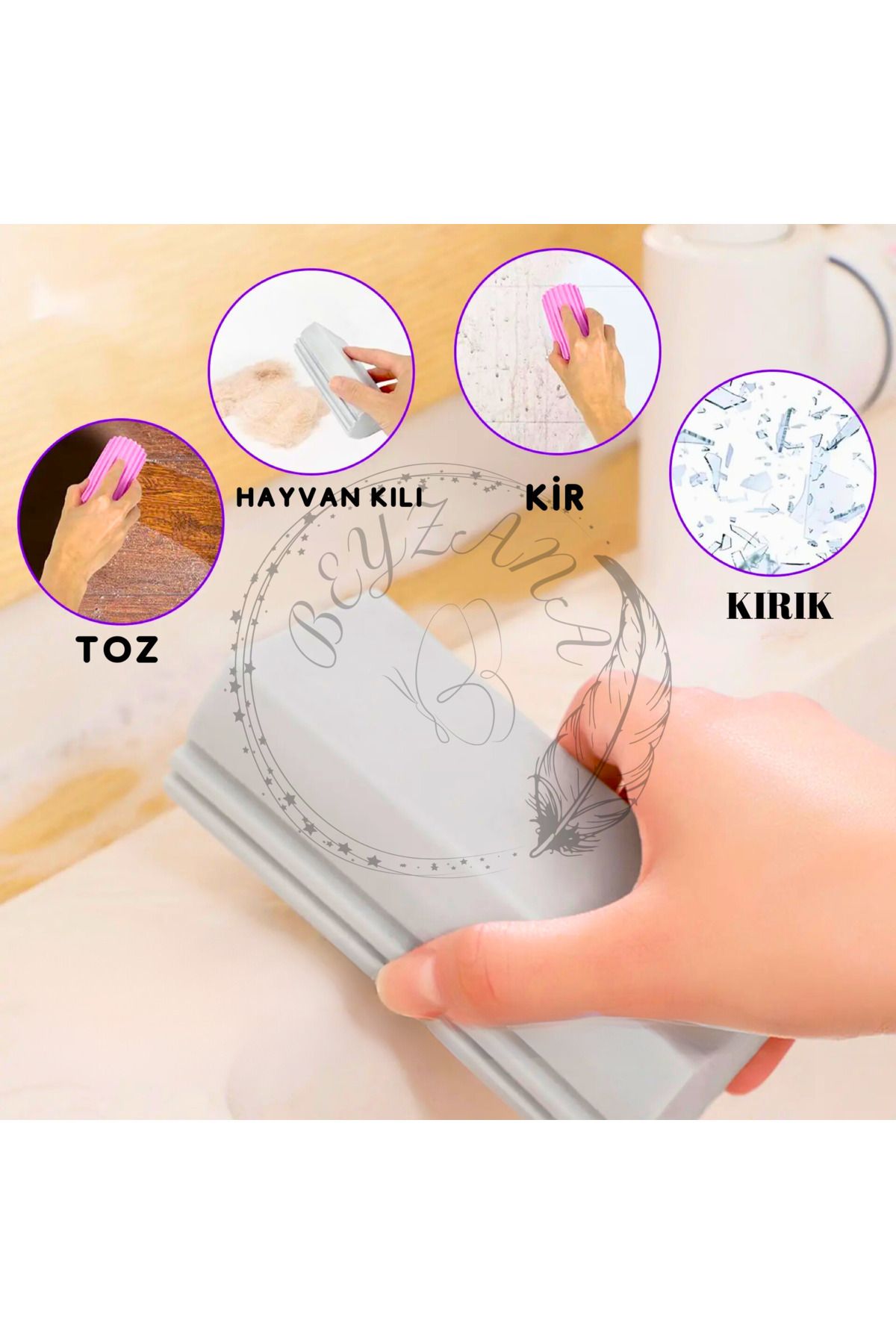 BEYZANA-Damp Duster Sponge - Multi-Purpose Cleaning Dust Sponge 4