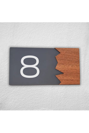 Dekokonsept Woodenseri Yatay Pleksi Ahşap Detaylı Uv Baskılı Apartman Daire O...