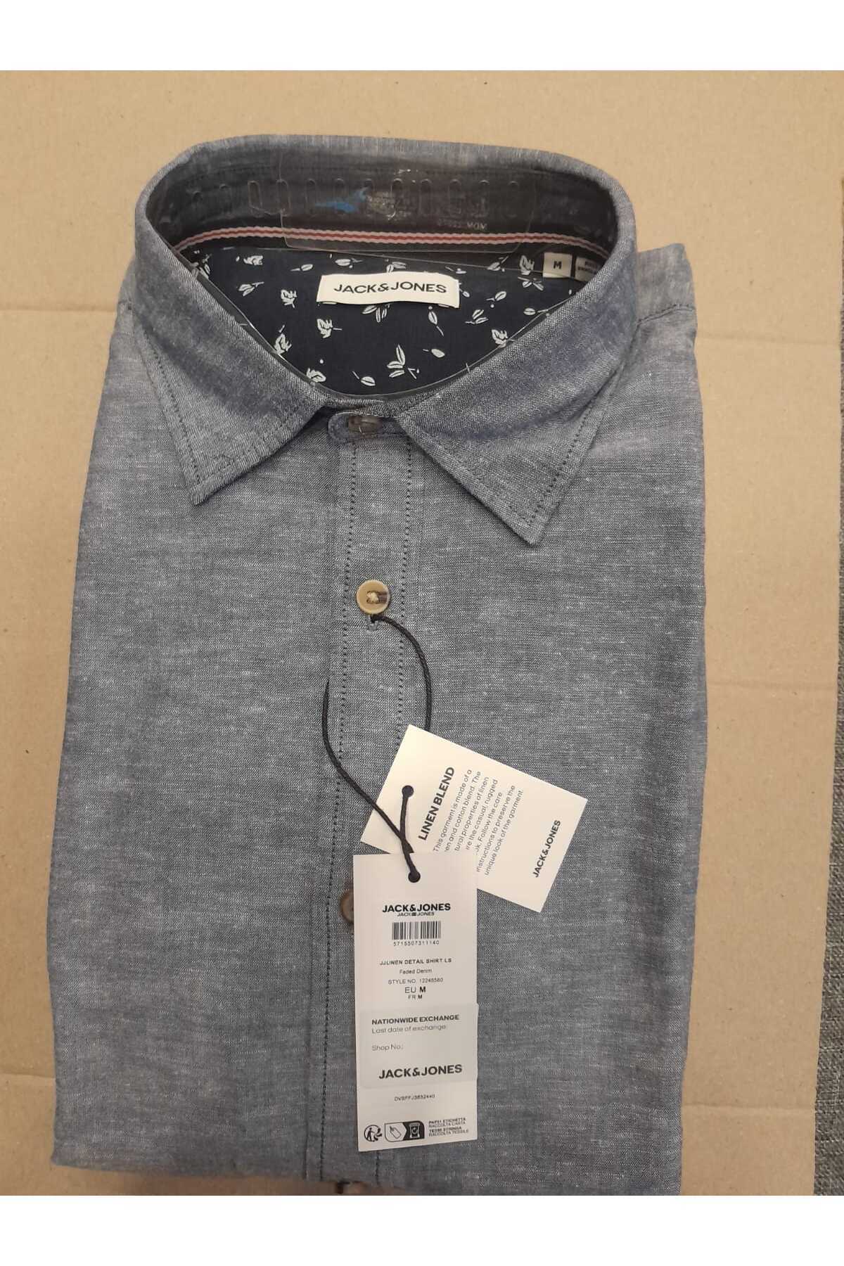 پیراهن مردانه راسته  آستین بلند | جک اند جونز Jack & Jones 12248580 - تصویر 3
