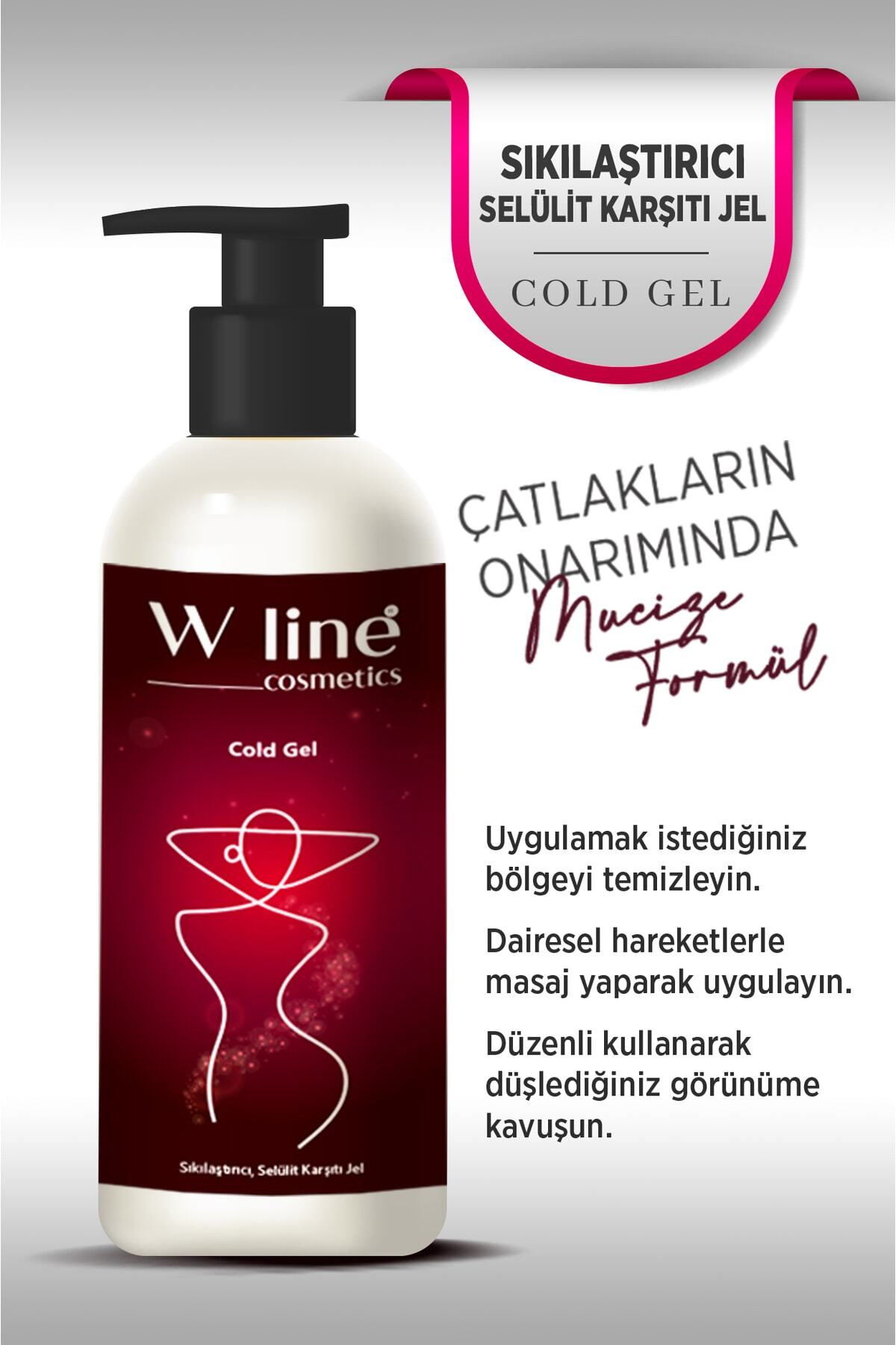 Selülit Ve Çatlak Karşıtı Bölgesel Için Soğuk Lipoliz Jel 250 Ml — wline lipoliz — تصویر 3 از 4