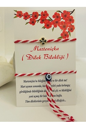 KOALA COMPANY 10 Adet Kartlı Yonca Figürlü Marteniçka Ve Nazar Boncuklu Marte...