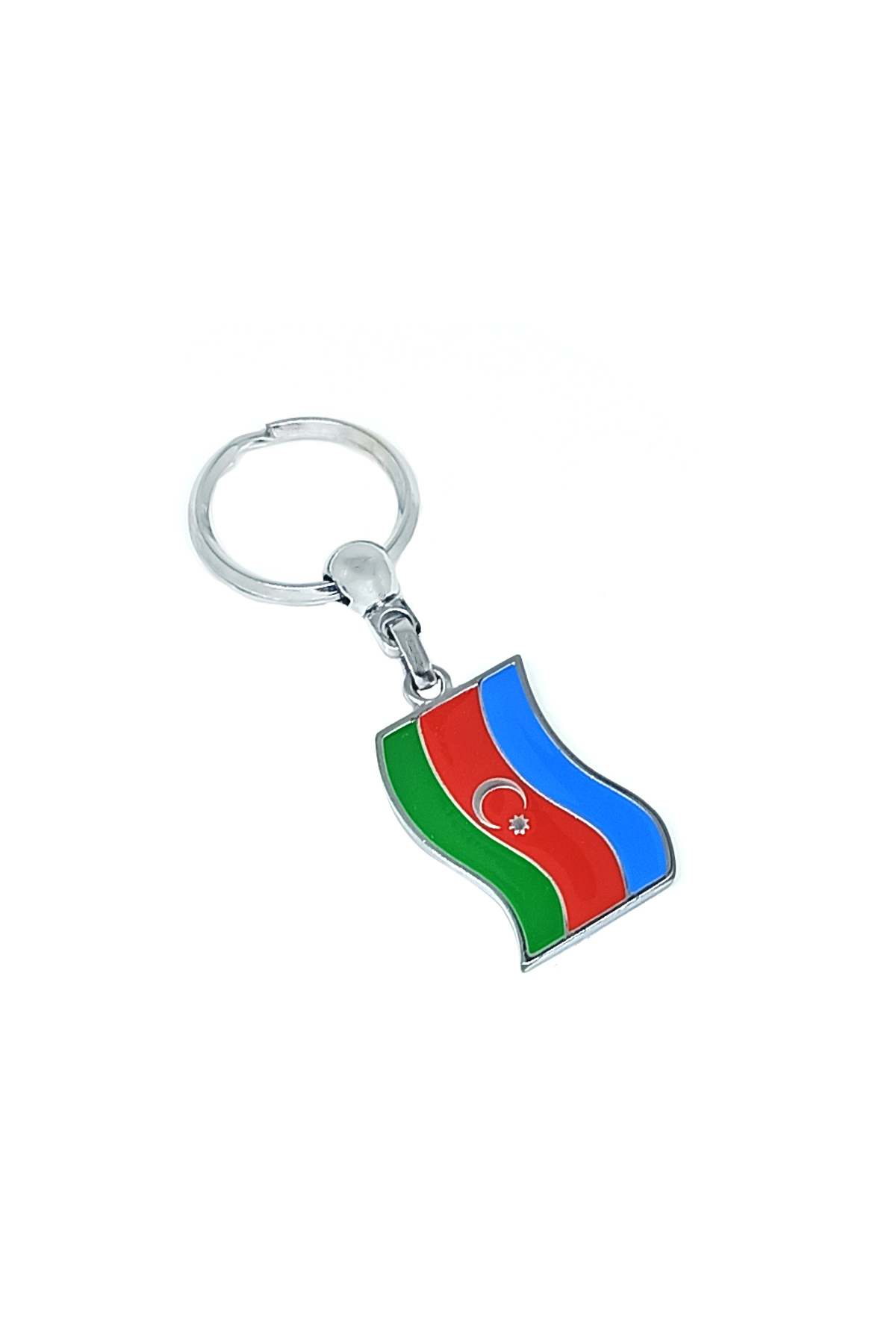 Azerbaijan Flag Metal Keychain 1 Piece