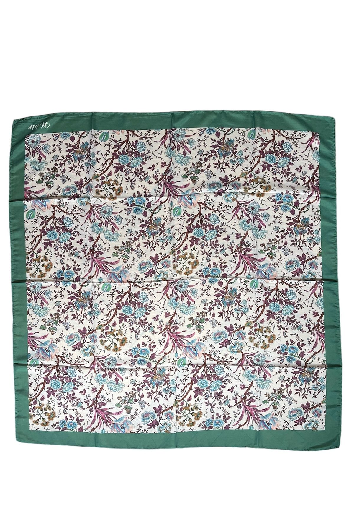 Rupen Kraft-وشاح مربع منقوش ناعم فلور وشاح منقوش 95X95 3