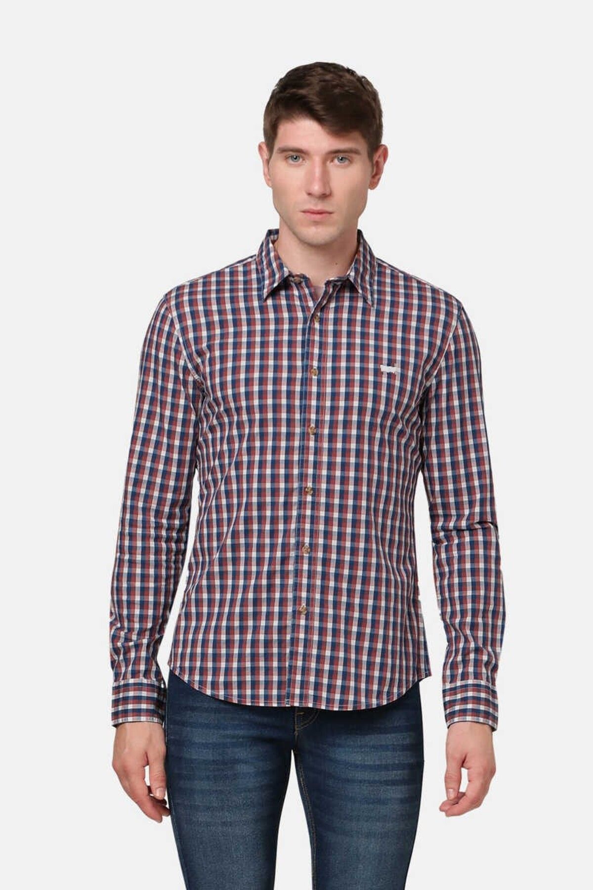 پیراهن / بلوز دکمه دار قرمز مردانه باتری LS HM Slim Apollo Plaid Limoges Levi's