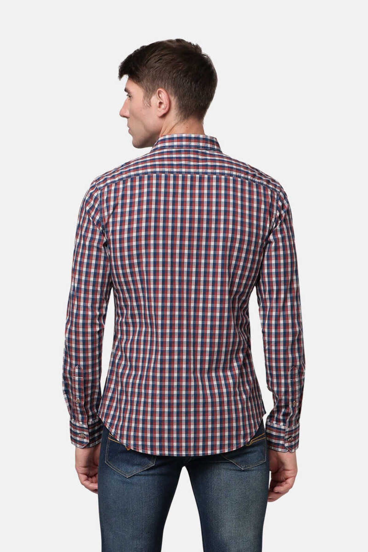 پیراهن / بلوز دکمه دار قرمز مردانه باتری LS HM Slim Apollo Plaid Limoges Levi's