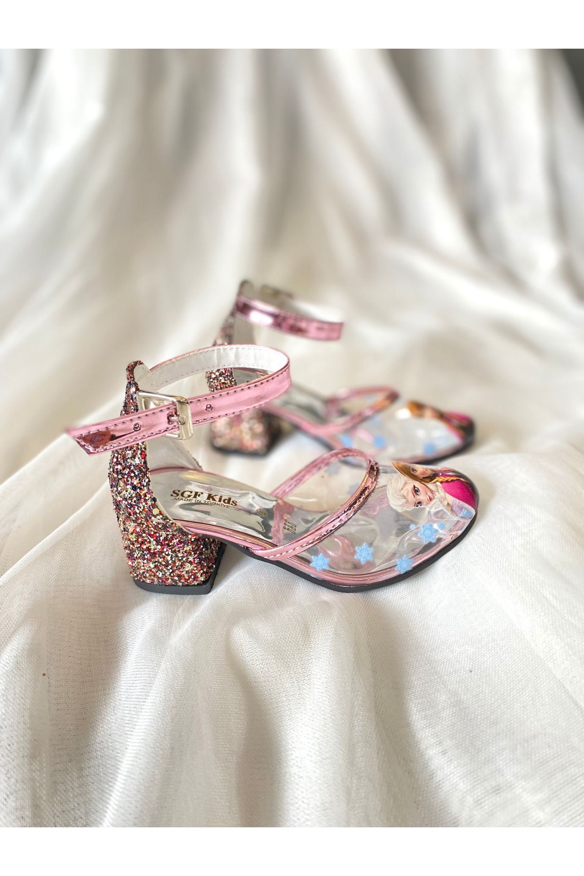 NS Little-Sparkly Transparent Elsa High Heels 2