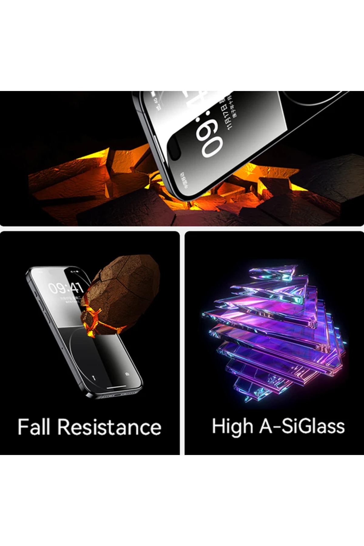 Apple iPhone 13 Pro Max Magic Uygulama Aparatlı Tam Kapatan Ekran Koruyucu Siyah 4