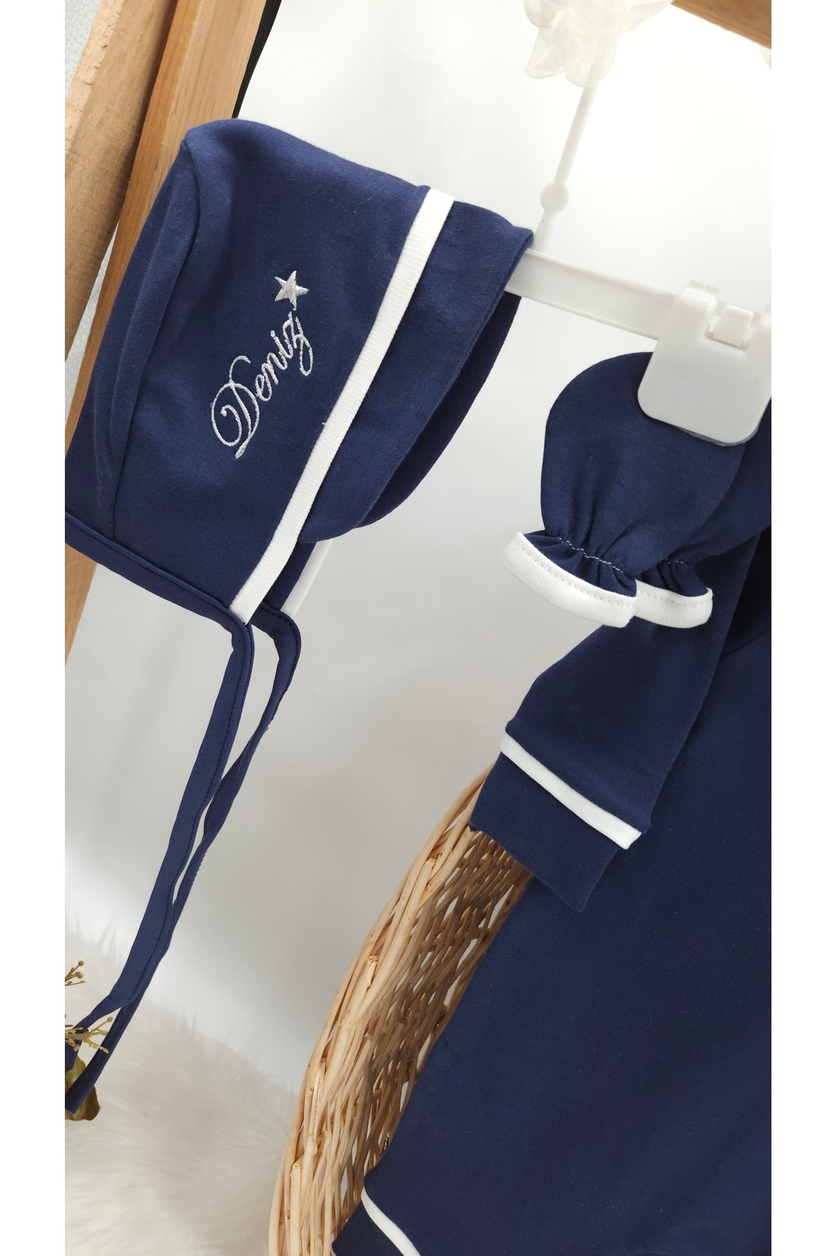 ست نوزادی پسرانه – دخترانه آبی سرمه ای gros shop | BPHÇTS55 اورجینال - تصویر 2