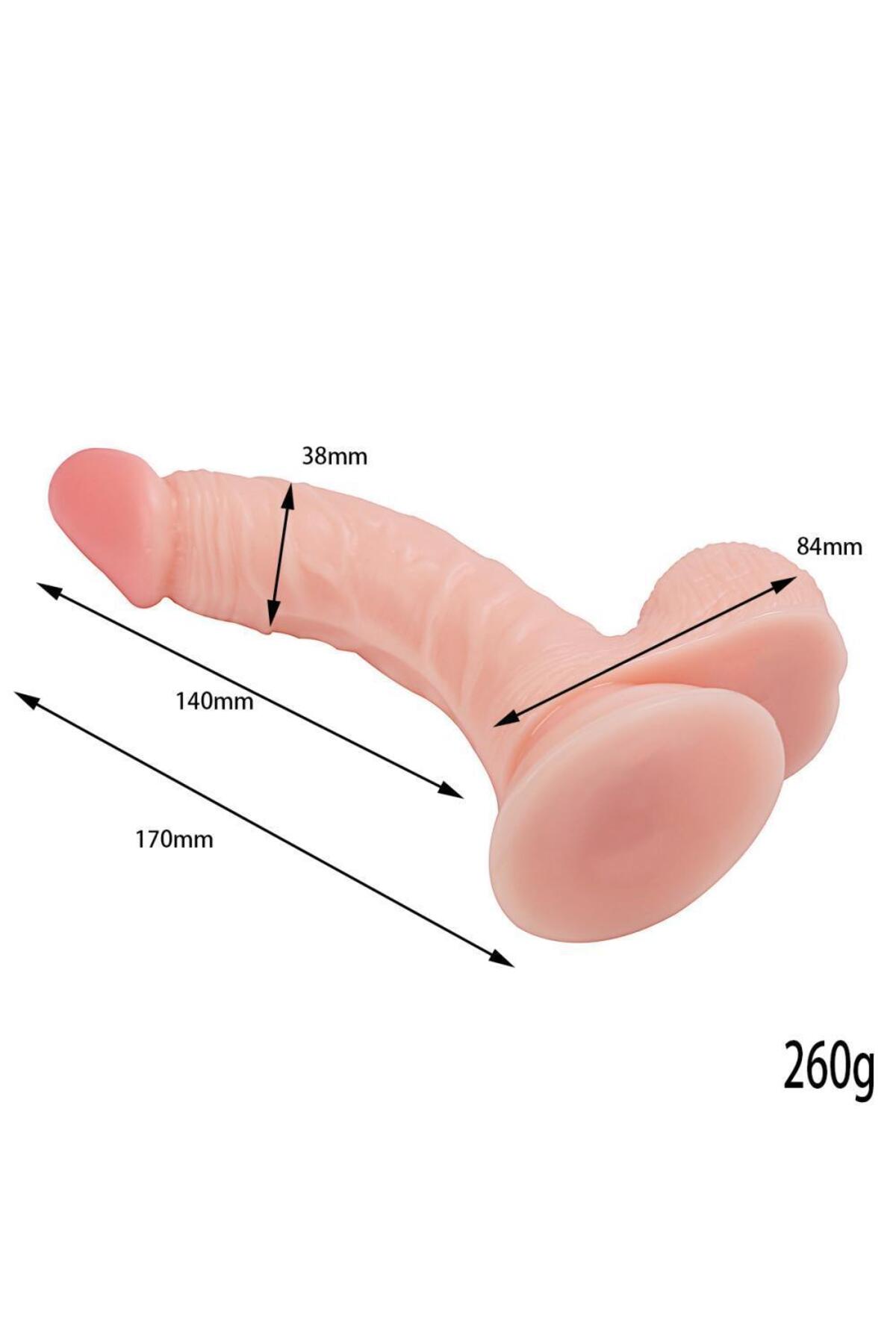 Vıto Dildo Gerçekçi Et Dokusunda Eğik Realistik Penis 16cm 6