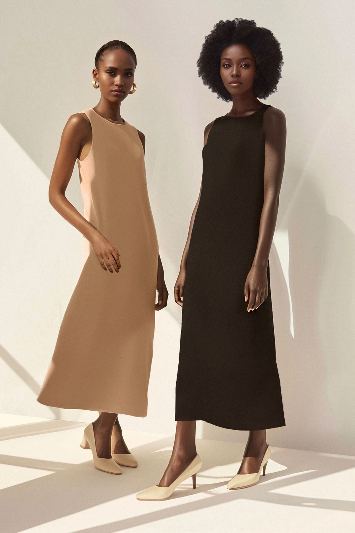 Trendyol Modest-Schwarz-Beige 2er-Pack Unterwäsche Aerobin Woven Lining Dress TCTSS23EB00146 1