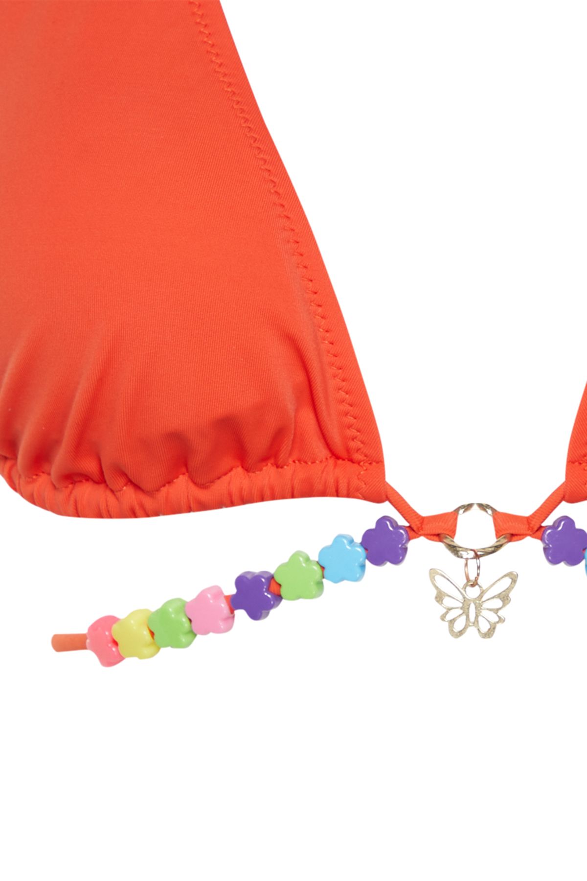 Trendyol Collection-Rotes dreieckiges Bikinioberteil mit Perlen-Accessoire TBESS23BU00235 7
