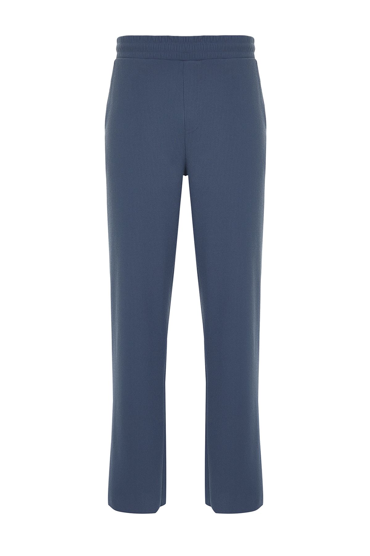 Trendyol Collection-Indigo Limited Edition – Relaxed Fit Texturierte Jogginghose mit versteckter Spitze TMNSS23EA00013 7