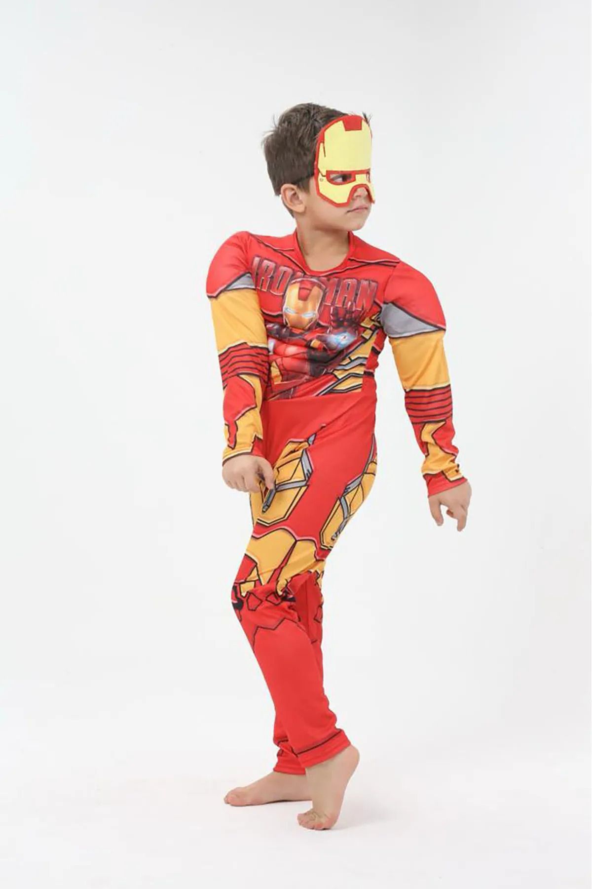 IRON MAN-Ironman Costume Kids Muscular Iron Man Party Special Day Outfit 4