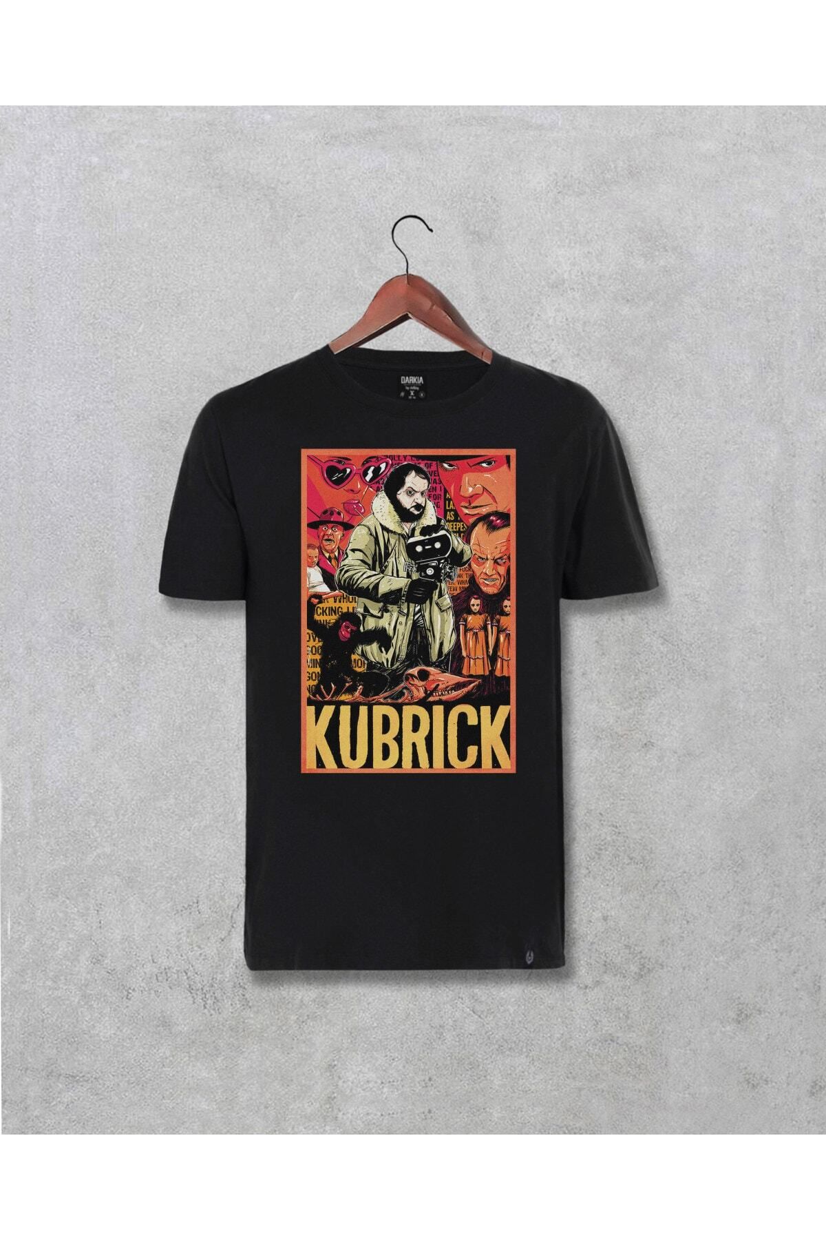 Pisa Art-Men's Black Stanley Kubrick Printed Design T-Shirt 1