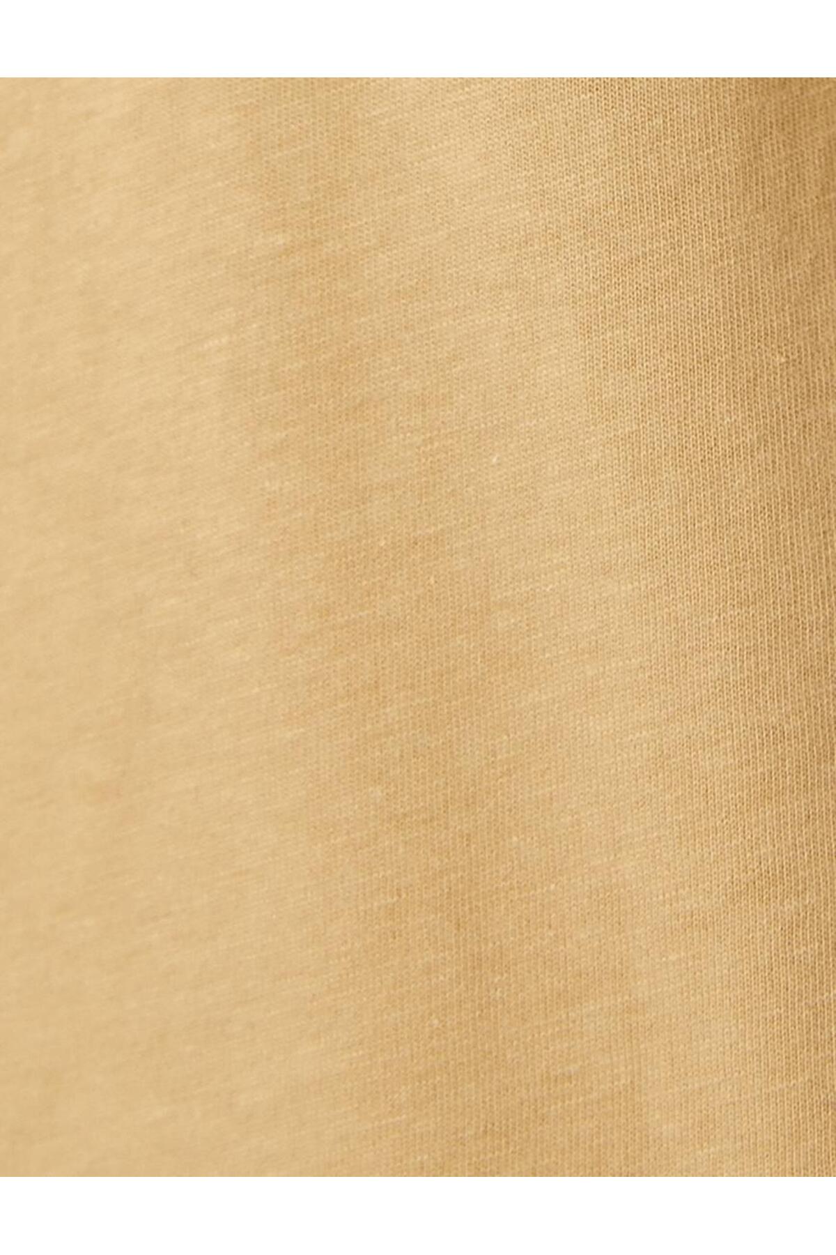 تیشرت یقه خدمه جیبی آستین کوتاه نخی